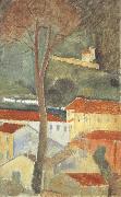 Amedeo Modigliani Landscape at Cagnes (mk39) oil painting
